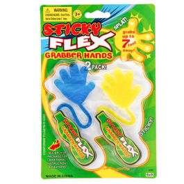 1 Pack Two Sticky Flex Grabber Hands Grab up to 7 feet with 2 inches Hand