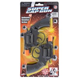 Super Cap Gun Revolvers - 2 Piece Set wholesale bulk pricing